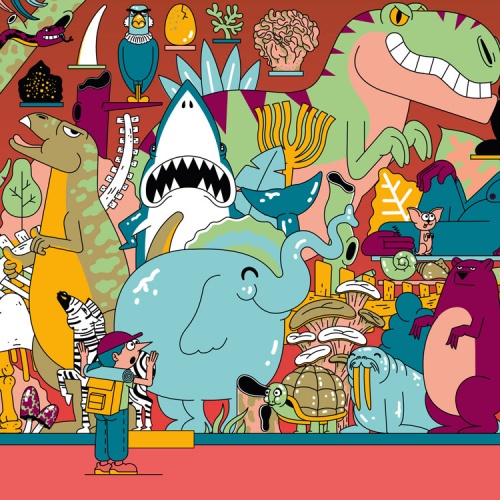 自然歷史博物館中的兒童活動IP動漫形象設計