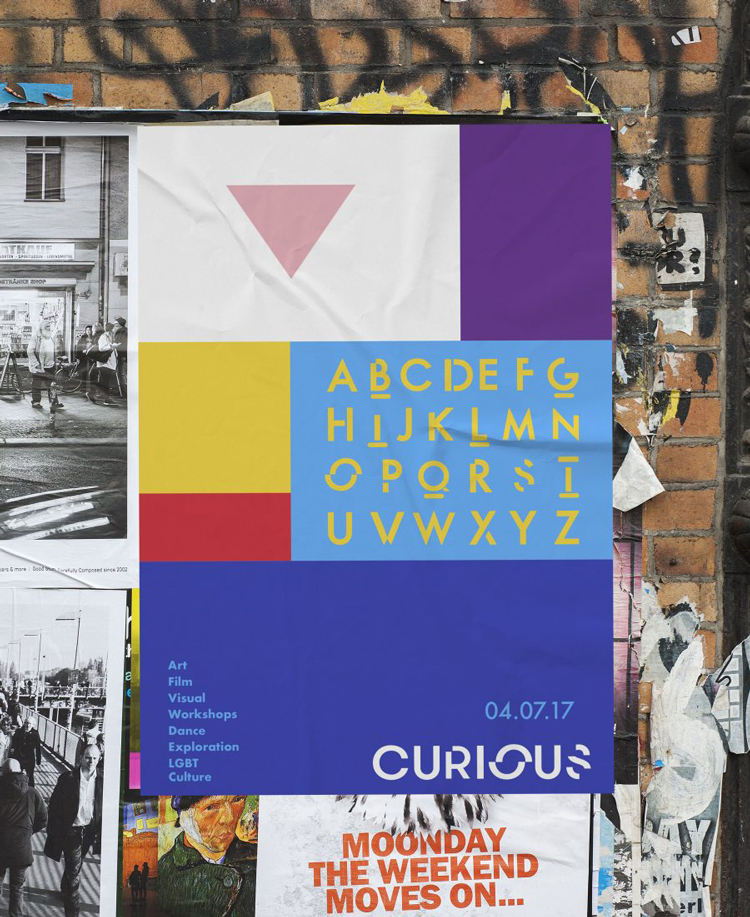 藝術節品牌標識設計,以廣為人知的彩虹旗為基礎