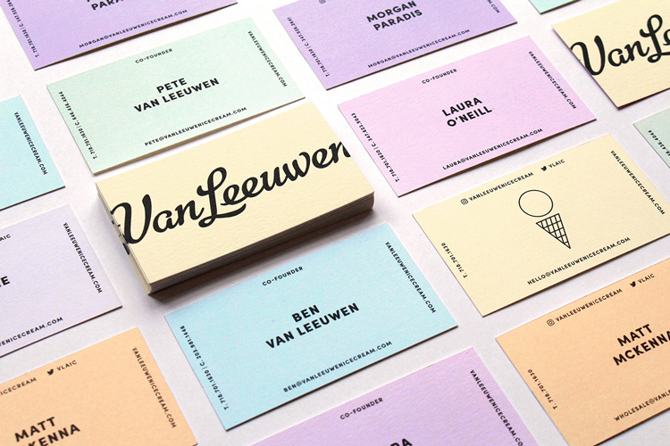 美國冰淇淋品牌Van Leeuwen Artisan品牌vi設(shè)計(jì)和包裝設(shè)計(jì)